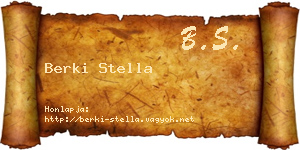 Berki Stella névjegykártya