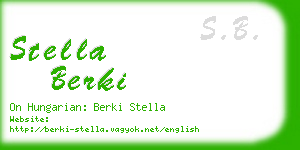 stella berki business card
